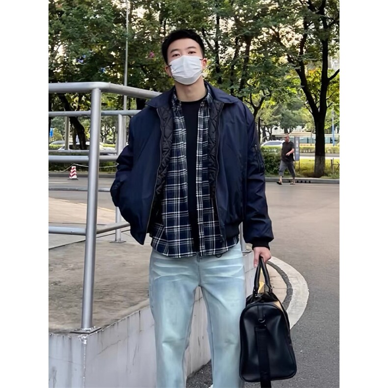 bomber美式飞行员夹克外套男春秋cleanfit短款棒球服薄款工装棉服,男装夹克,星座313A(原308A-2)