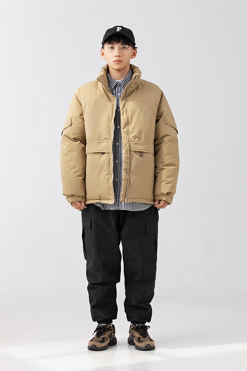 外27-2GANYOU日系纯色大口袋加厚棉服（套装K02）MY02-P195,男装棉衣,新杭派外27-2