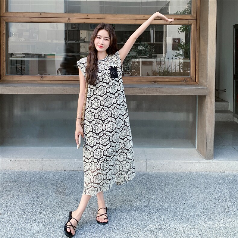 现货蕾丝刺绣连衣裙两件套2C105-0519-P165-K238,女装连衣裙,2C105