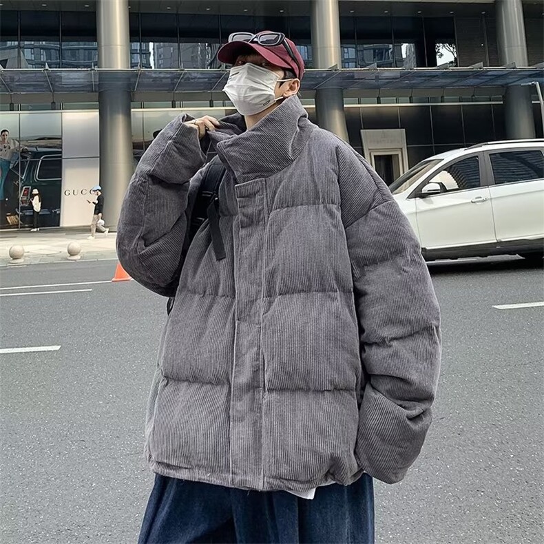 美式灯芯绒棉服男冬季2024新款港风面包棉袄外套潮牌MF103-P85图片