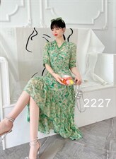 【现货】2022夏季新款韩版碎花雪纺连衣裙，女装连衣裙，珍·洛曼