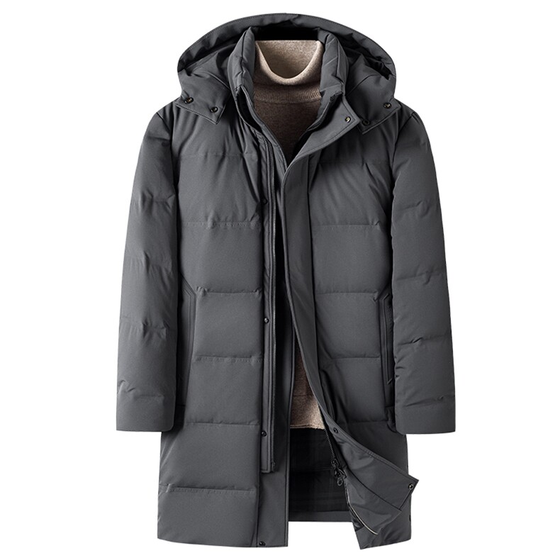 冬季羽绒服男休闲白鸭绒厚款百搭连帽长款羽绒服外套ZG2919-P360，男装羽绒服，电商B212（原钱塘6029）