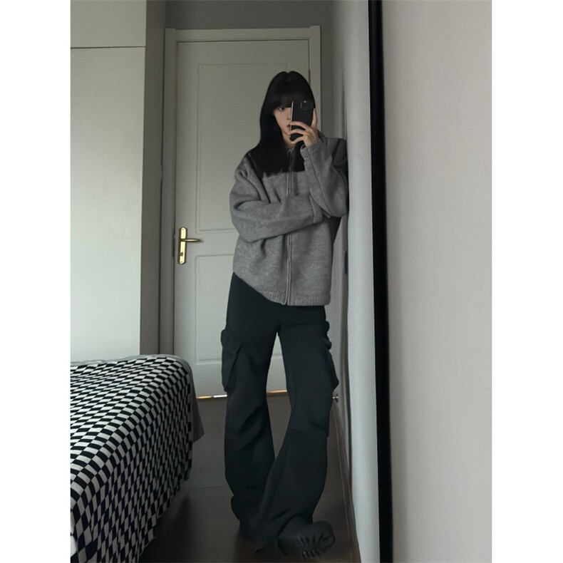 【有货】M349CC-特P65翻领毛衣开衫男慵懒拉链开衫针织外套,男装针织衫/毛衣,星座1007（原301D）