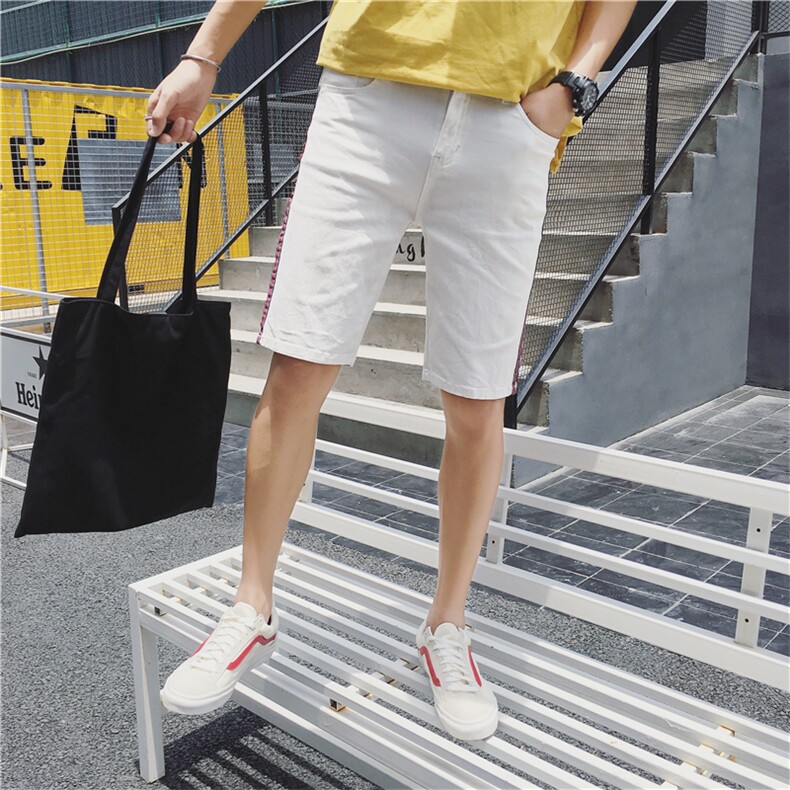 K583-P35 2024夏季风潮流牛仔裤休闲破洞五分裤图片