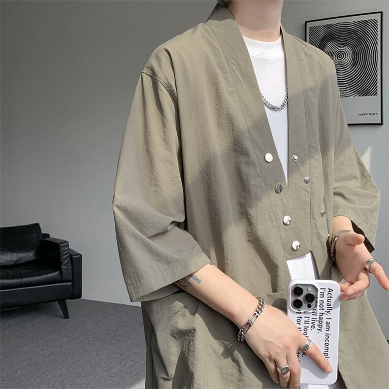仓库现货 CS1139-p48 控78 新款高品质防晒开衫冰丝凉感大码衬衫图片