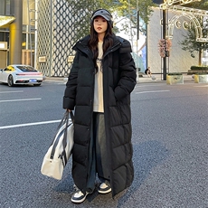 长款连帽纯色立领可休闲保暖加厚情侣羽绒服宽松上衣，男装羽绒服，星座1602B（原101B-1）