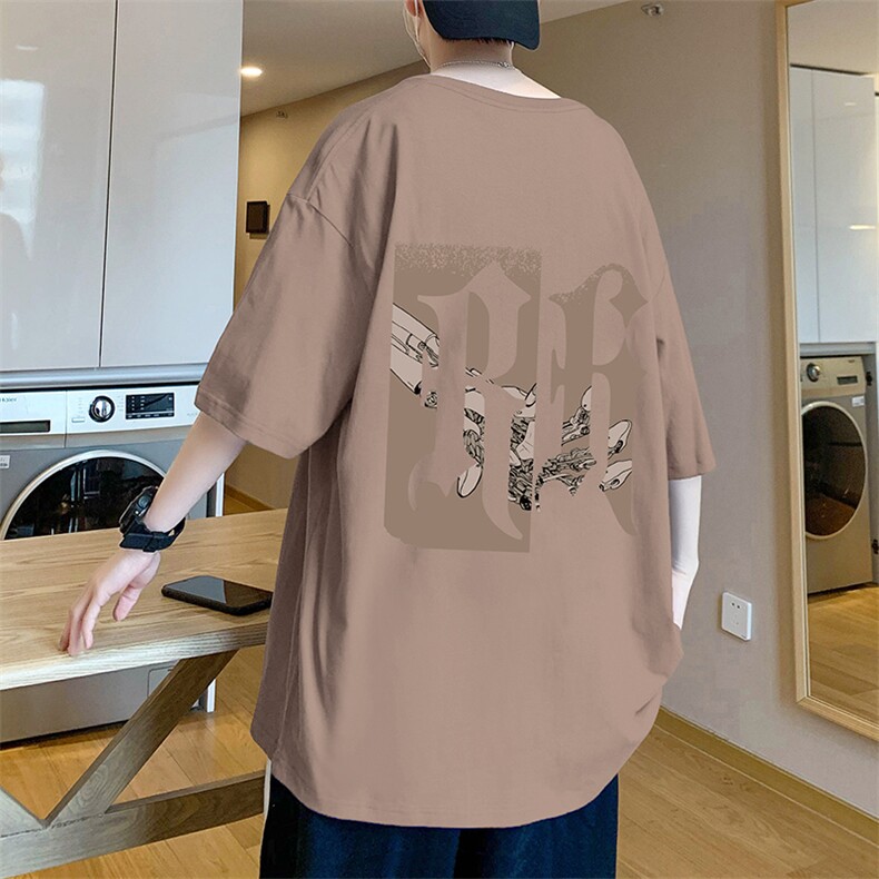 T650新品重磅全棉短袖T恤男情侣大体恤oversize衣服,男装T恤,星座304A-1