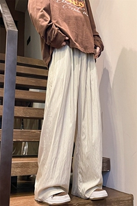8XL-M 特大码风棉麻裤男长裤子宽松直筒型休闲拖地裤k955P65图片