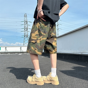 夏季设计感牛仔薄款潮牌宽松高街阔腿五分裤N215-P50图片
