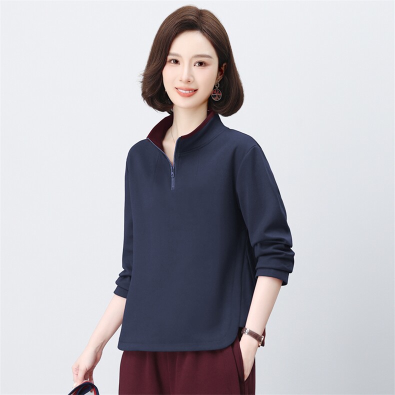 长期有货半拉链立领卫衣女2026年春秋新款小个子时尚宽松休闲上衣,女装卫衣/绒衫,璐依舞