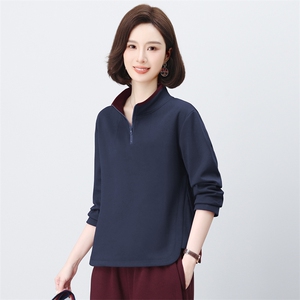 长期有货半拉链立领卫衣女2026年春秋新款小个子时尚宽松休闲上衣图片