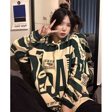 美式高街polo领卫衣女早秋新款小众复古长袖上衣外套T673，女装短外套，星座1116A（原606A-3）
