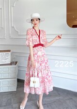 【现货】2022夏季新款韩版碎花雪纺连衣裙，女装连衣裙，珍·洛曼