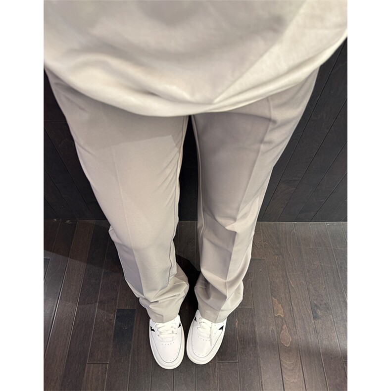 现货弹力纯色带折直筒宽松垂直感西装裤610A-1-YK5610-P48,男装西服套装,星座610A-1