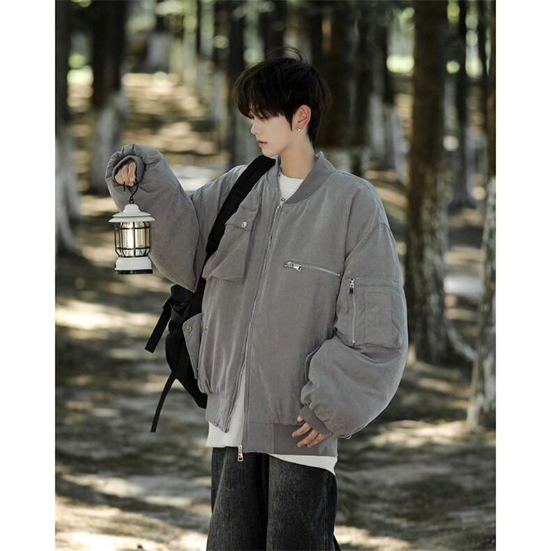 F596P103飞行员夹克棉服外套男冬季加厚潮牌宽松情侣工装,男装夹克,星座512-6