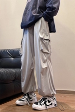 8XL-M特大码冰丝裤男美式工装裤高腰垂感宽松防晒阔腿裤K962P45，男装防晒衣，电商D206-1