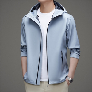 MJ-8607春秋男士薄款登山户外时尚休闲高品连帽夹克图片