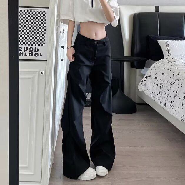 【网图现货】美式宽松复古褶皱直筒西裤K003/特P40图片