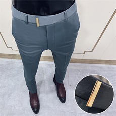 春季西裤男修身直筒高级感商务休闲裤男士裤长裤615—P55，男装西裤，电商B368