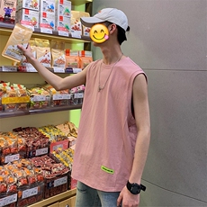 （港风模）A090新款夏季纯色汗背心男大码100%棉B，男装背心/马甲，电商A089-1