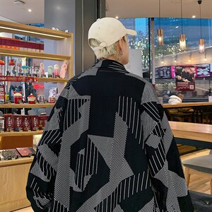 早秋宽松休闲印花衬衫男潮流/A338-1KD12P40,男装衬衫,电商D325