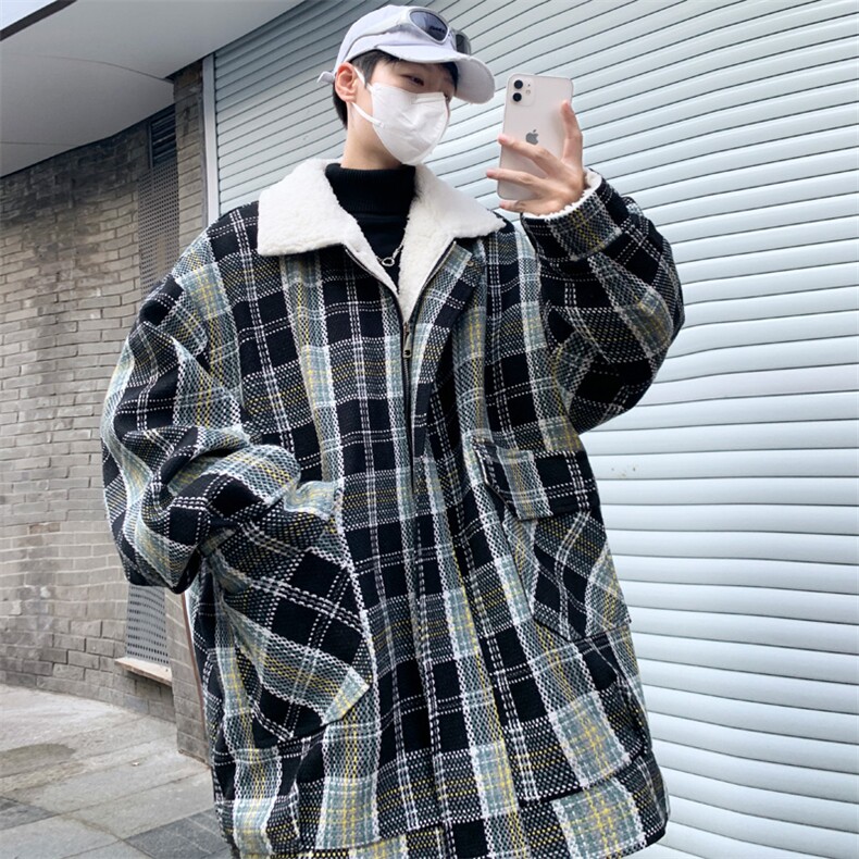 羊羔毛加绒加厚棉服外套男冬季百搭情侣棉衣 M166 P115 控148图片