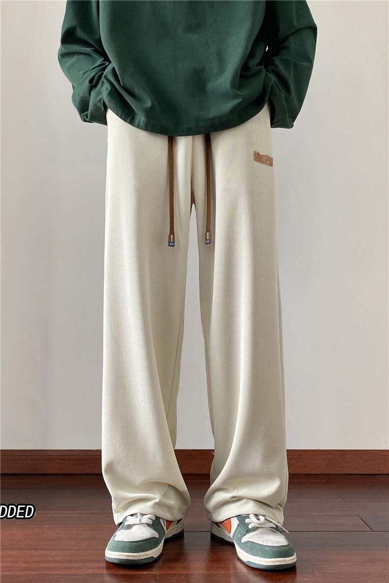 抖音品质港风潮流纯色百搭休闲长裤宽松裤子K5321b315-p45控58,男装休闲裤,电商B315