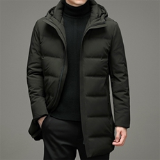 冬季新款羽绒服男装保暖白鸭绒外套中年爸爸装上衣YYYR8602-P320，男装羽绒服，电商B212（原钱塘6029）