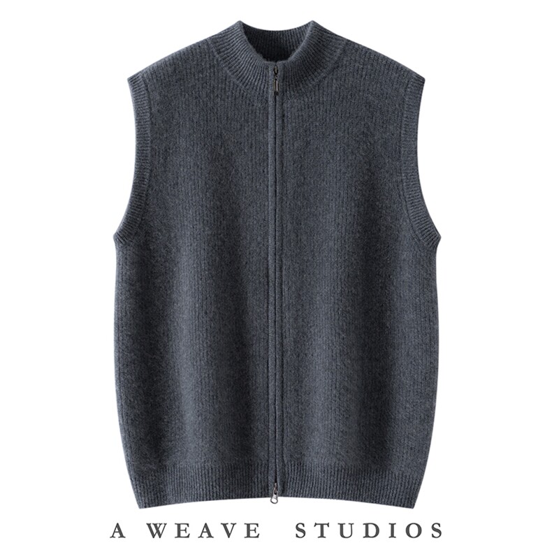 2025秋冬百搭时尚简约马甲开衫舒适简约，男装羊绒套衫，艾驰羊绒