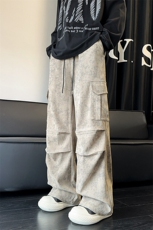 2025夏季新款内景大码美式大理石纹灯芯绒长裤M-5XHK24948-P50，男装休闲裤，电商A022
