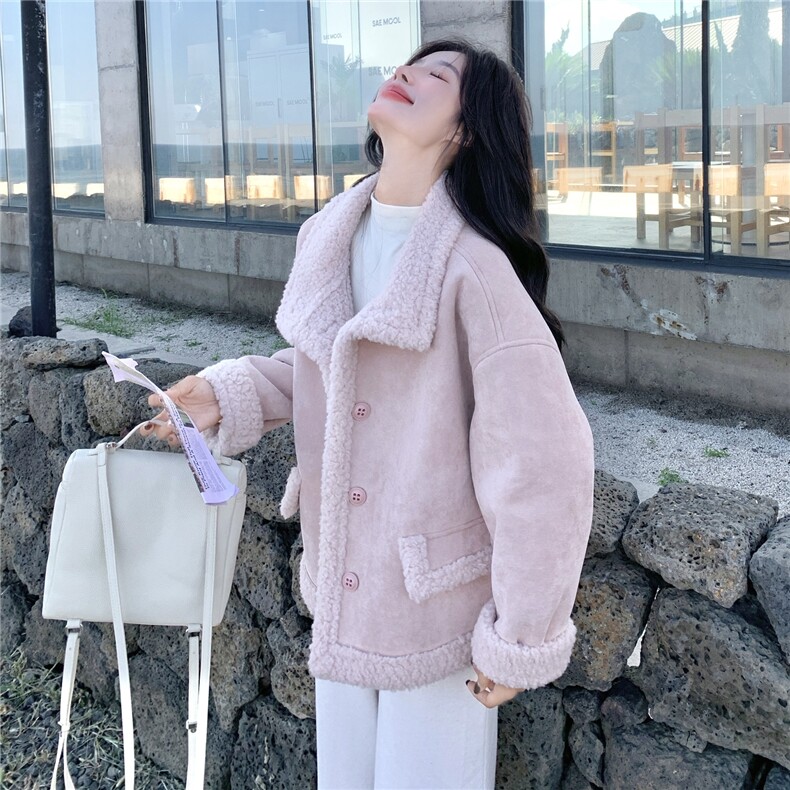 2025冬装新款复古气质皮毛一体外套7306-P195-K288,女装短外套,浙宝152
