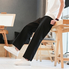 8XL-M亚麻裤男肌理感冰丝薄款休闲裤长裤男宽松百搭情侣裤K919P58，男装休闲裤，电商D206-1