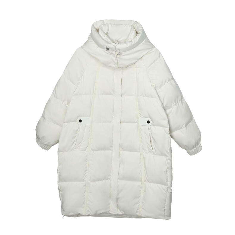 2025年秋季拉链常规长袖立领中长款羽绒服时尚百搭，女装羽绒服，禾雯电商供货