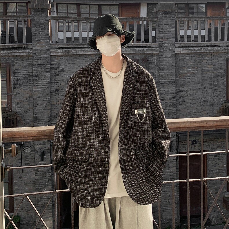 1小香风港风西服男休闲大码情侣西装男外套XF8746P95控128,男装西服,星座226-2
