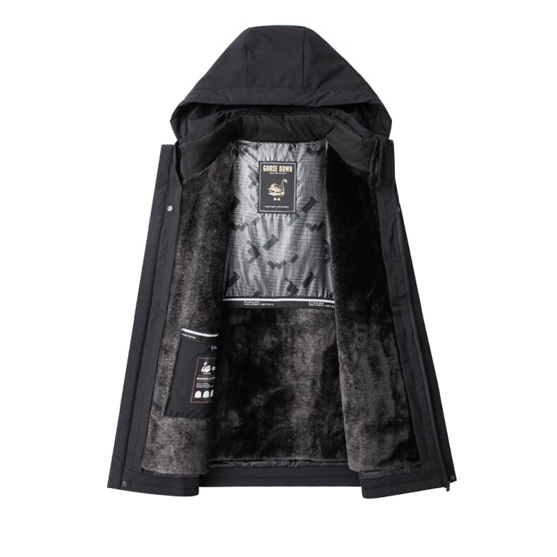 羽绒服男士冬季连帽短款上衣服冬装加厚保暖商务冬天鸭绒外套,男装羽绒服,电商B212（原钱塘6029）