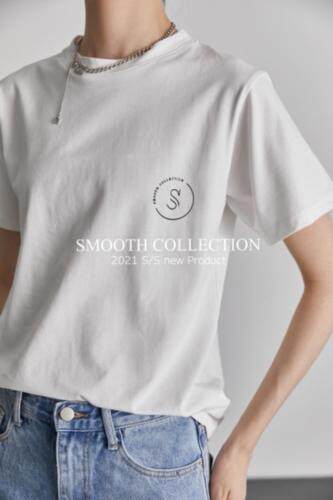 现货简约字母品牌logoT，女装，SMOOTH