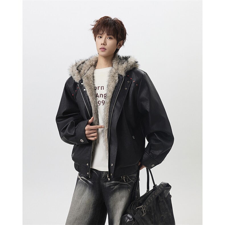 MFDD016-P150美式座山雕毛领加厚棉服棉衣工装外套，男装棉衣，星座712A-1