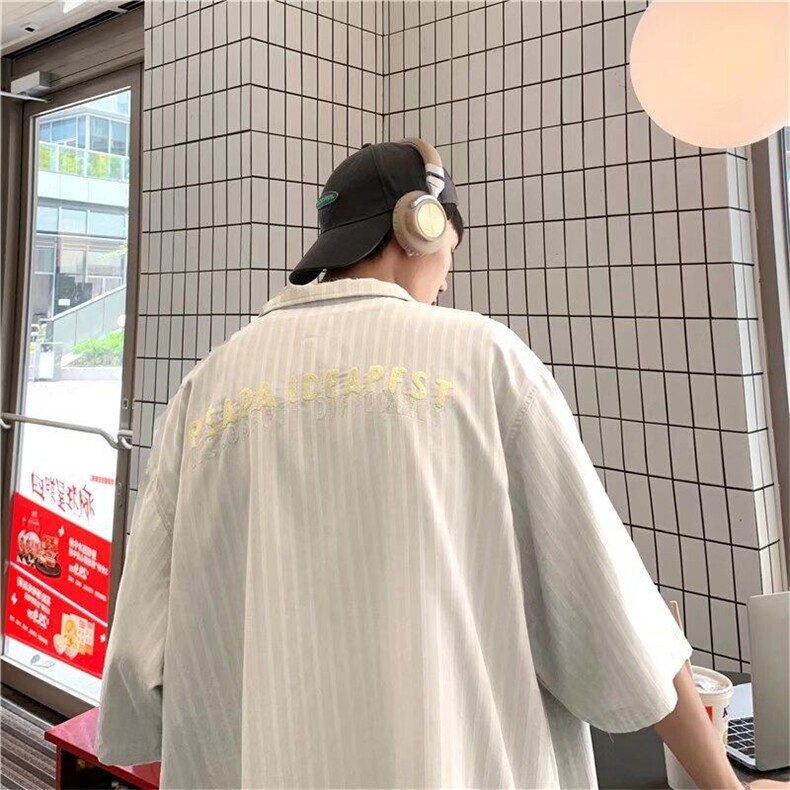2025夏季新款字母短袖衬衣半袖衬衫C2019,男装T恤,星座1108