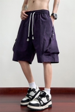 红木地板夏季冰感卫裤休闲短裤男拼接工装裤五分裤A436-2513-P40，男装休闲裤，电商A436