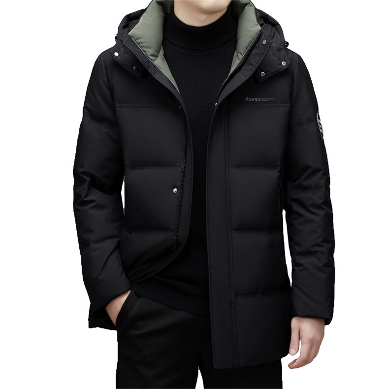 DJ2256钱塘2020-3时尚休闲连帽冬季厚款中年男士羽绒服P345,男装羽绒服,钱塘207-3