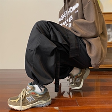 阔腿工装裤男日系潮牌休闲裤子大码宽松拖地长裤K0747-P45，男装休闲裤，星座308B-1