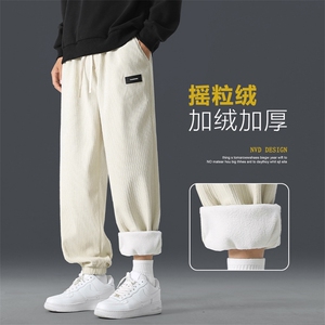 2024新款秋冬季加绒加厚潮流宽松直筒运动休闲长裤JR1022-特批-45图片