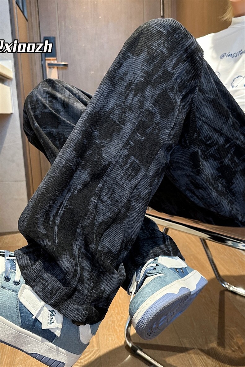 XZ616秋季新款重磅灯芯绒满印破缝休闲长裤TY1077特P30控58,男装休闲裤,星座512A（原616）