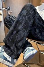 XZ616秋季新款重磅灯芯绒满印破缝休闲长裤TY1077特P30控58，男装休闲裤，星座512A（原616）