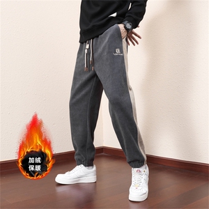 2309加绒/P55休闲裤男美式个性大码宽松潮男百搭长裤子运动卫裤男