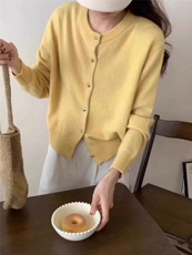 毛衣外套女春冬季新款慵懒风加厚针织开衫高级感，女装针织衫/毛衣，半城羊绒