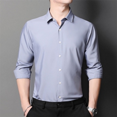F-FU2002男士2023年秋季新款长袖青年衬衣商务休闲修身衬衫P55，男装衬衫，电商B360