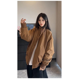 冬季美拉德立领飞行夹克廓形高街棒球服加棉加厚外套JKD5图片