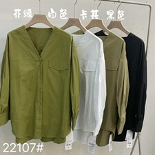 春款V领衬衫，女装衬衫，娜依·佳