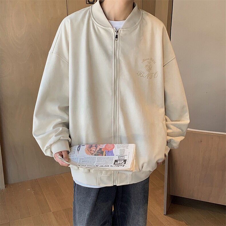 美式麂皮绒棒球服外套复古宽松潮牌夹克XZ609-WT2325-P70-控128,男装夹克,星座609